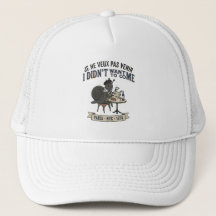 Hat Je Ne Veux Pas Venir Funny Cat Trucker Hat