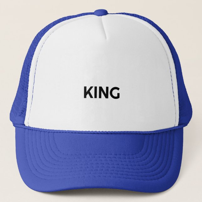 Hat King Cap Custom Text Trucker Hats or Caps (Front)