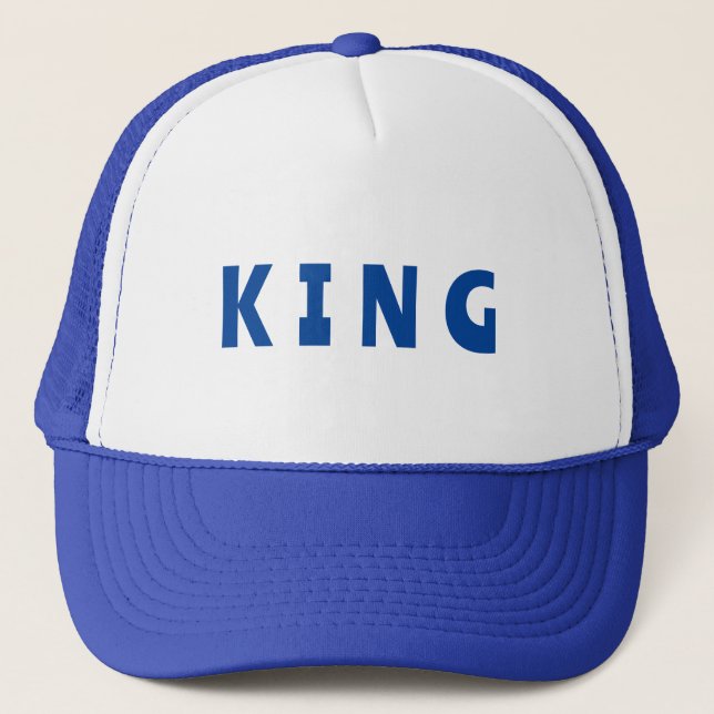 Hat King Cap Custom Text Trucker Hats or Caps (Front)