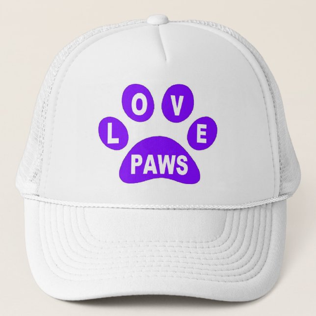 Hat Love Paws on Paws Purple (Front)