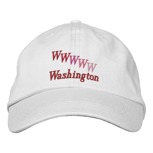 Hat - Name and Staggered Monogram (Reds) (Front)