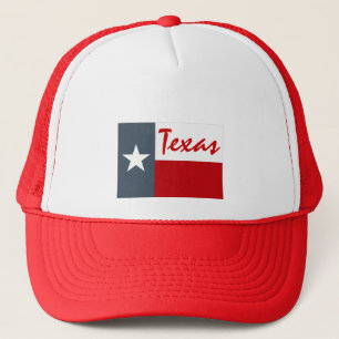 Hat Red Denim White Texas The Lone Star State