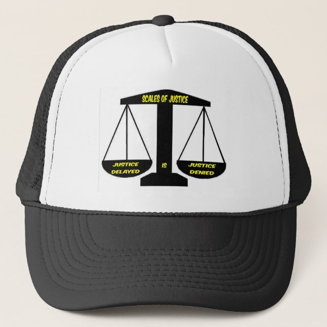 Hat Scales of Justice Justice Delayed Denied (Front)
