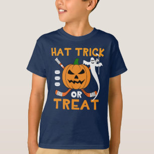 Hat Trick or Treat Hockey Halloween T-Shirt