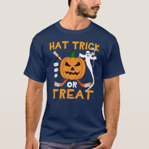 Hat Trick or Treat Hockey Halloween T-Shirt