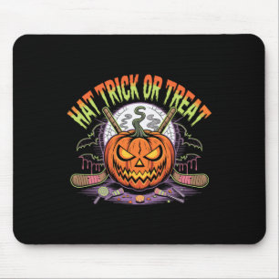 Hat Trick Or Treat Ice Hockey Halloween Fun _1 Mouse Pad