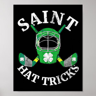 Hat Tricks Hockey Shamrock Kids Boys St Patricks D Poster