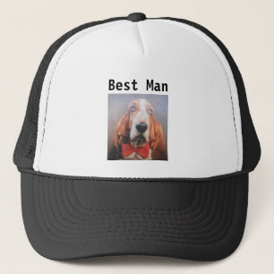 Hat With Basset Hound in Bow Tie
