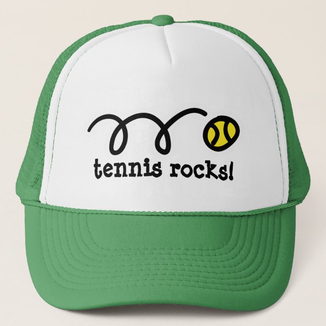 Hat with bouncing tennis ball design (Front)