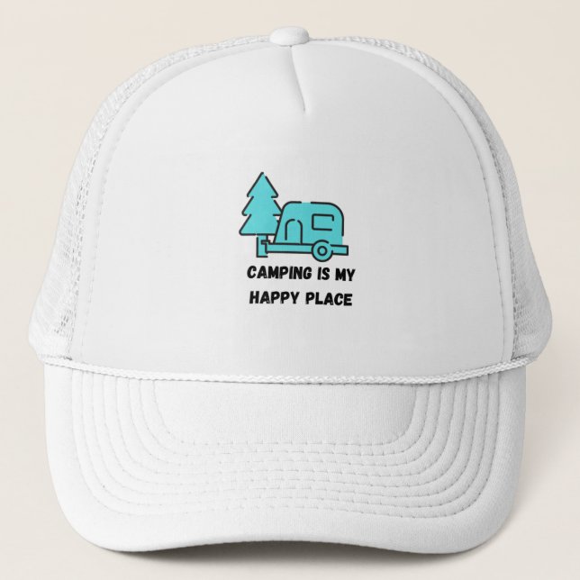 Hat with Camping is My Happy Place  (Front)