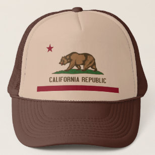 Hat with Flag of  California State - USA