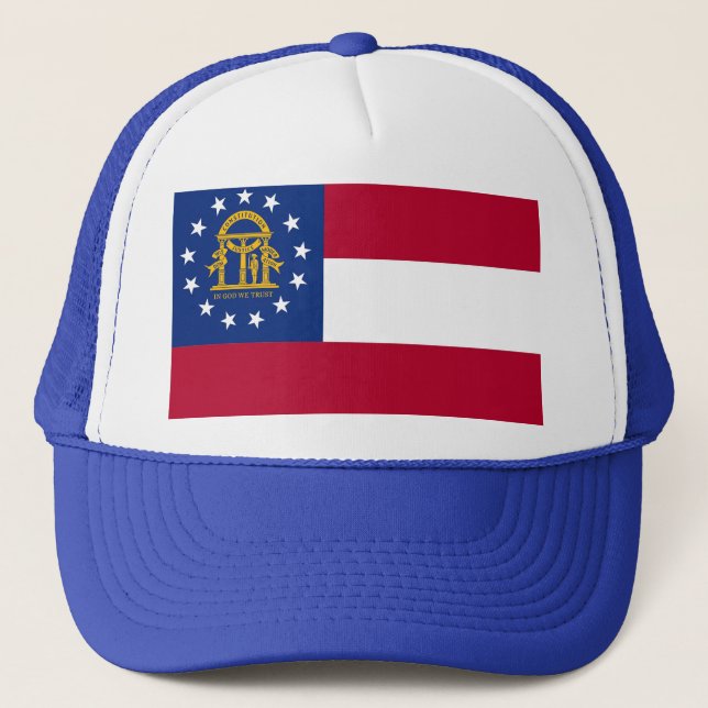 Hat with Flag of  Georgia State - USA (Front)