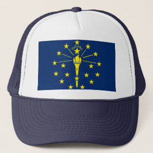 Hat with Flag of  Indiana State - USA