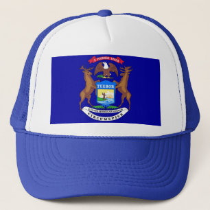 Hat with Flag of Michigan State - USA