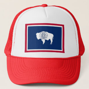 Hat with Flag of Wyoming State - USA