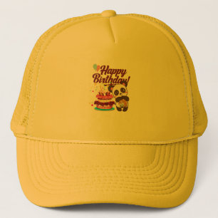 Hat with Happy Birthday and Cake