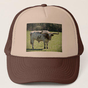 Hat with Long Horn Cow Image