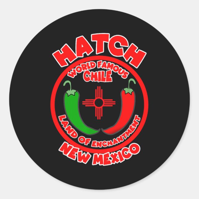 Hatch New Mexico World Famous Chile Land Of Enchan Classic Round Sticker (Front)