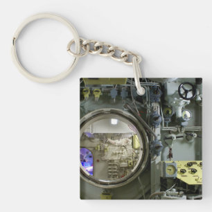 hatch on an old retro submarine key ring
