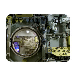 hatch on an old retro submarine magnet
