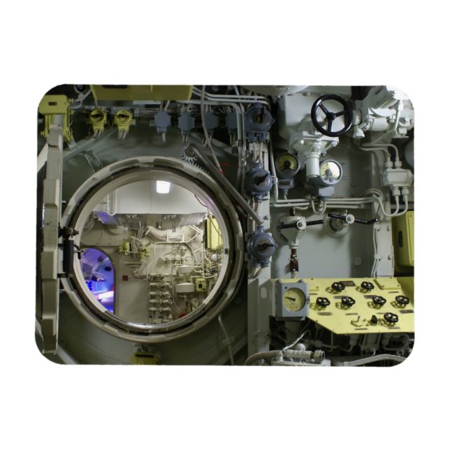 hatch on an old retro submarine magnet (Horizontal)