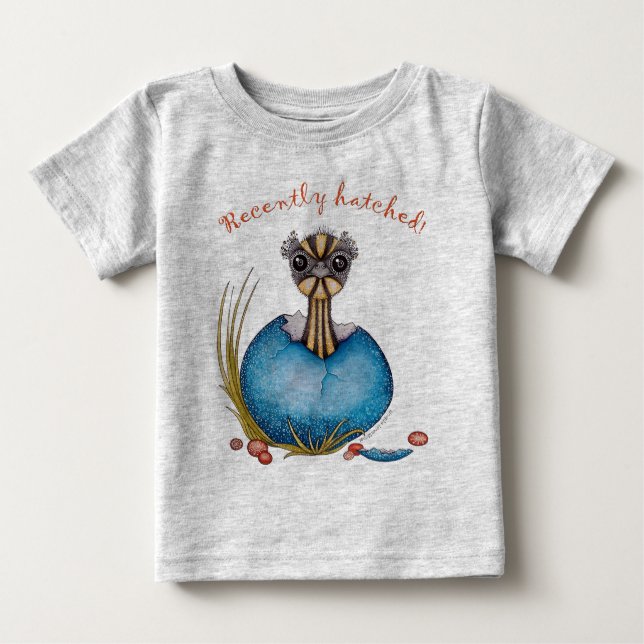 'Hatch' the baby emu baby apparel Baby T-Shirt (Front)