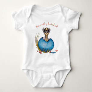 'Hatch' the baby emu baby apparel Bodysuit