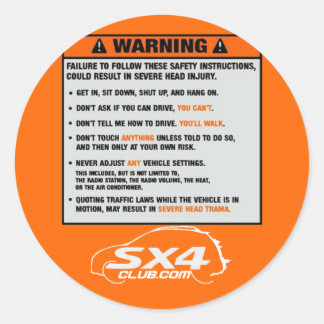 Hatch Warning Sticker