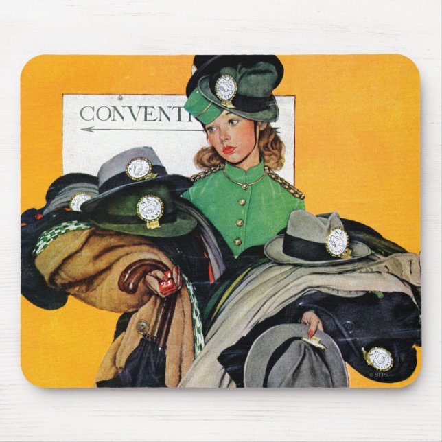 Hatcheck Girl Mouse Pad (Front)