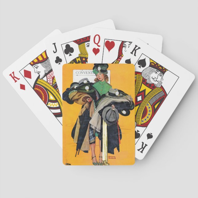 Hatcheck Girl Playing Cards (Back)