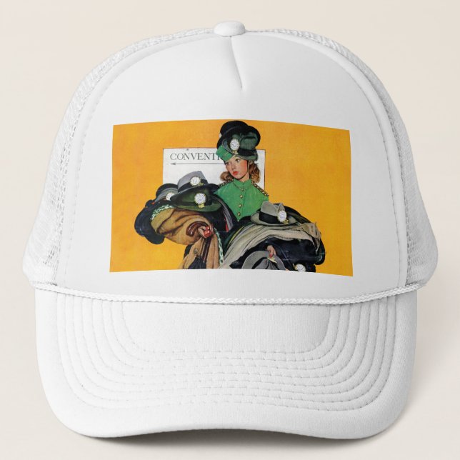 Hatcheck Girl Trucker Hat (Front)