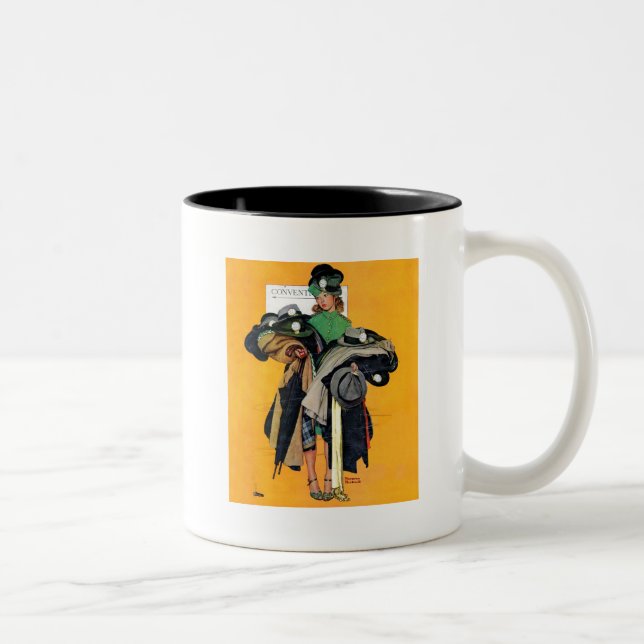 Hatcheck Girl Two-Tone Coffee Mug (Right)