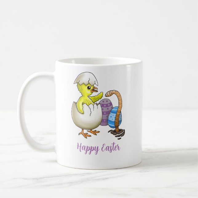 Hatched Easter Chicken Coffee Mug (Left)