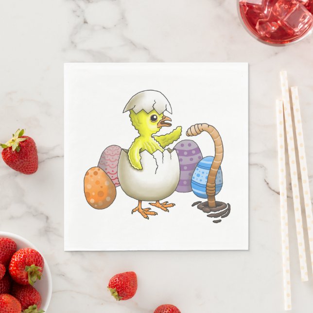 Hatched Easter Chicken Napkin (Insitu)