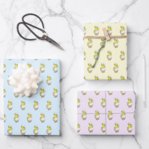 Hatched Easter Chicken Wrapping Paper Sheet