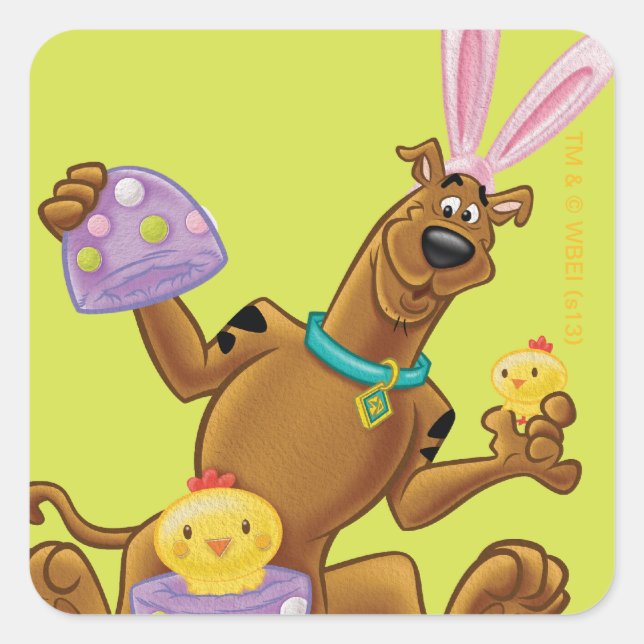 Hatched Easter Egg Square Sticker (Front)
