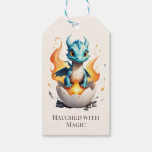 Hatched With Magic Baby Dragon Gift Tags