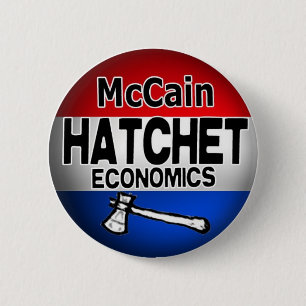 hatchet economics 6 cm round badge