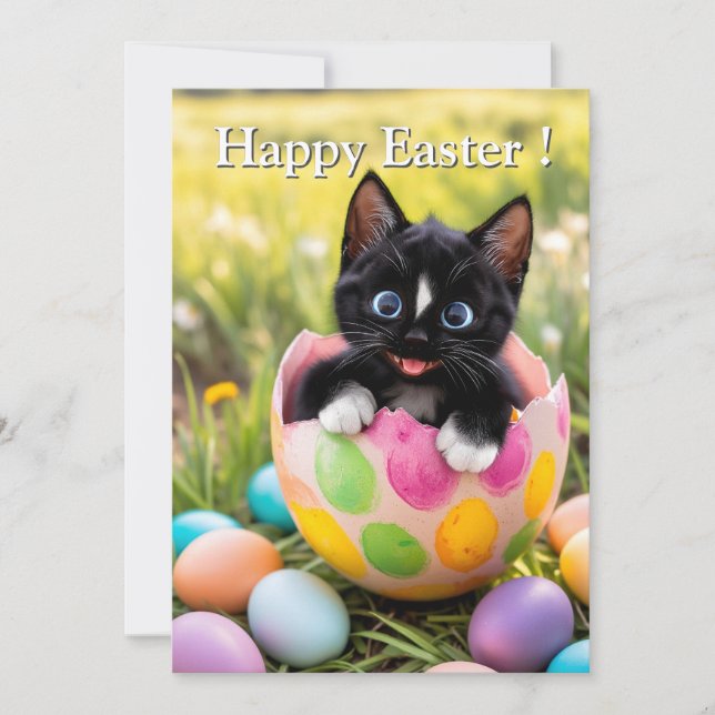Hatching a Plan: Felini’s Easter Surprise! Holiday Card (Front)