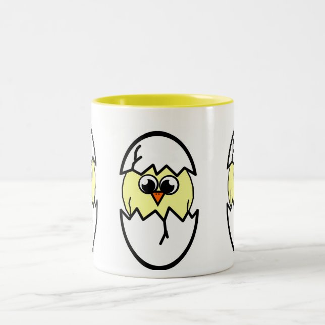 Hatching Chicken Two-Tone Coffee Mug (Center)