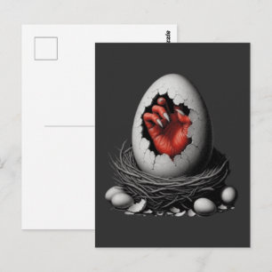 Hatching Dragon Egg Postcard: Dark Fantasy Mystery Postcard