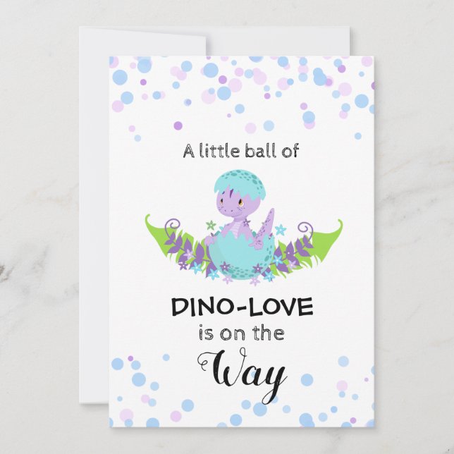 *~* Hatching Egg Dinosaur Baby Shower Invitation (Front)