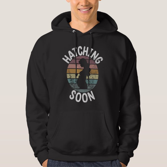 Hatching Soon Baby Shower Hoodie (Front)