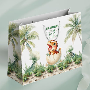 Hatching Soon Gift Bag for Baby Dino Shower