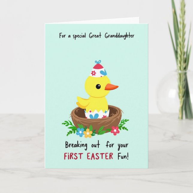 Hatchling Floral Pattern Occasion Card (Front)