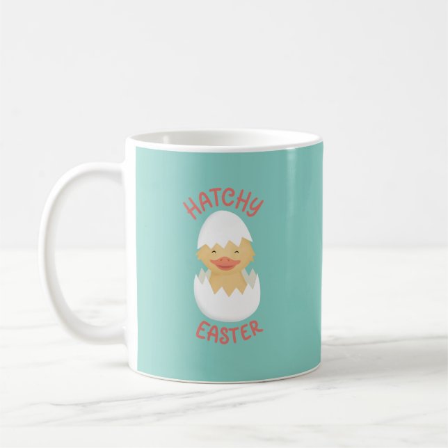 Hatchy Easter cute hatching chick Coffee Mug (Left)