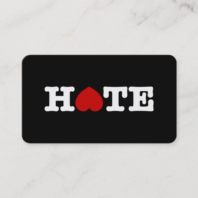 HATE BUSINESS CARD (Front)