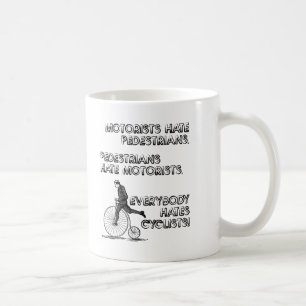 Hate Cyclists Funny Mug