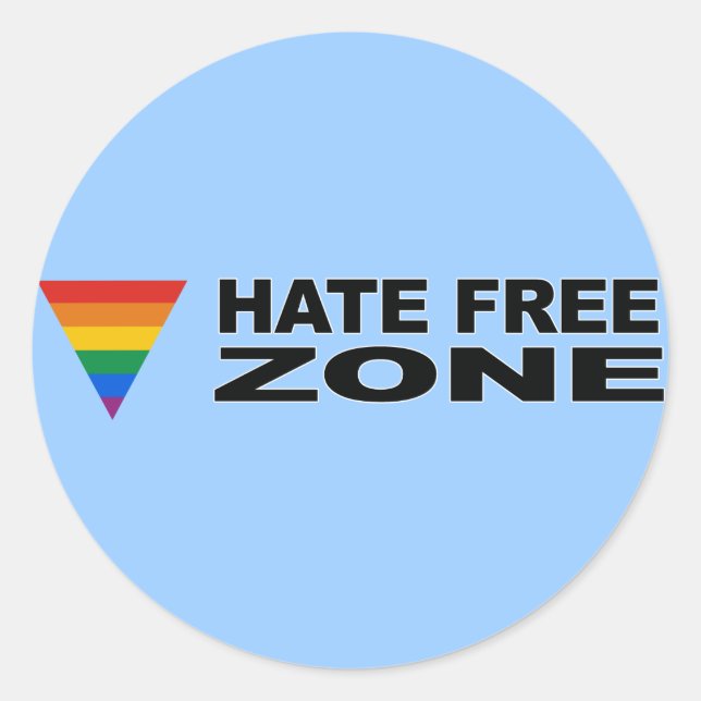 Hate Free Zone Bumper Sticker (Front)