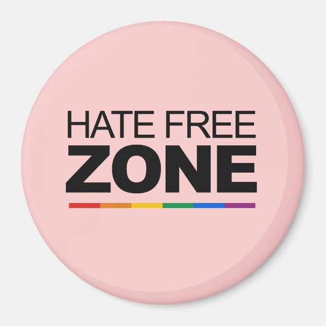 HATE FREE ZONE MAGNET (Front)